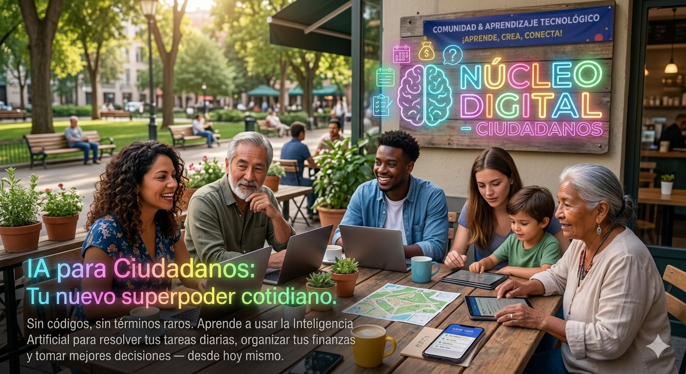 Ciudadanos usando inteligencia artificial en su vida cotidiana
